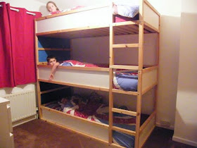 how to build triple bunk bed