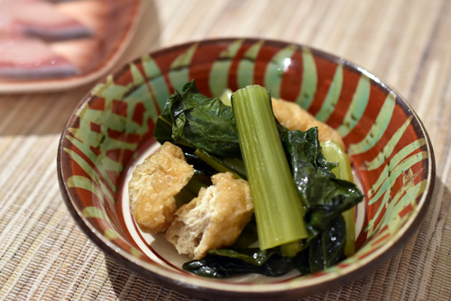 小松菜と油あげの炒め煮