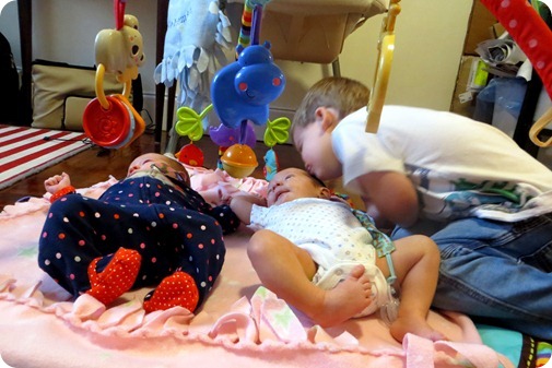 Twins in the Infant Play Gym