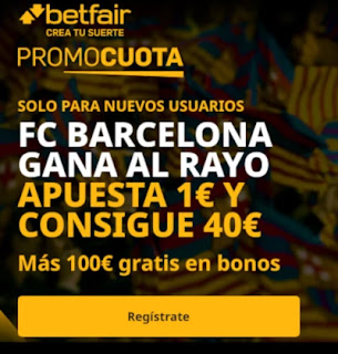promocuota betfair Rayo v Barcelona 27-1-2021