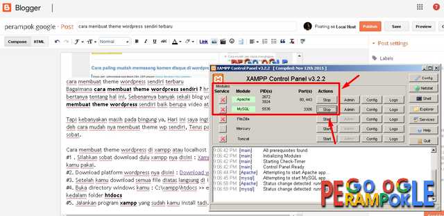 jalankan xampp control panel