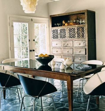 eclectic dining room