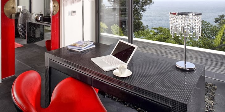 Working desk in an Amazing contemporary Villa Yin in Phuket