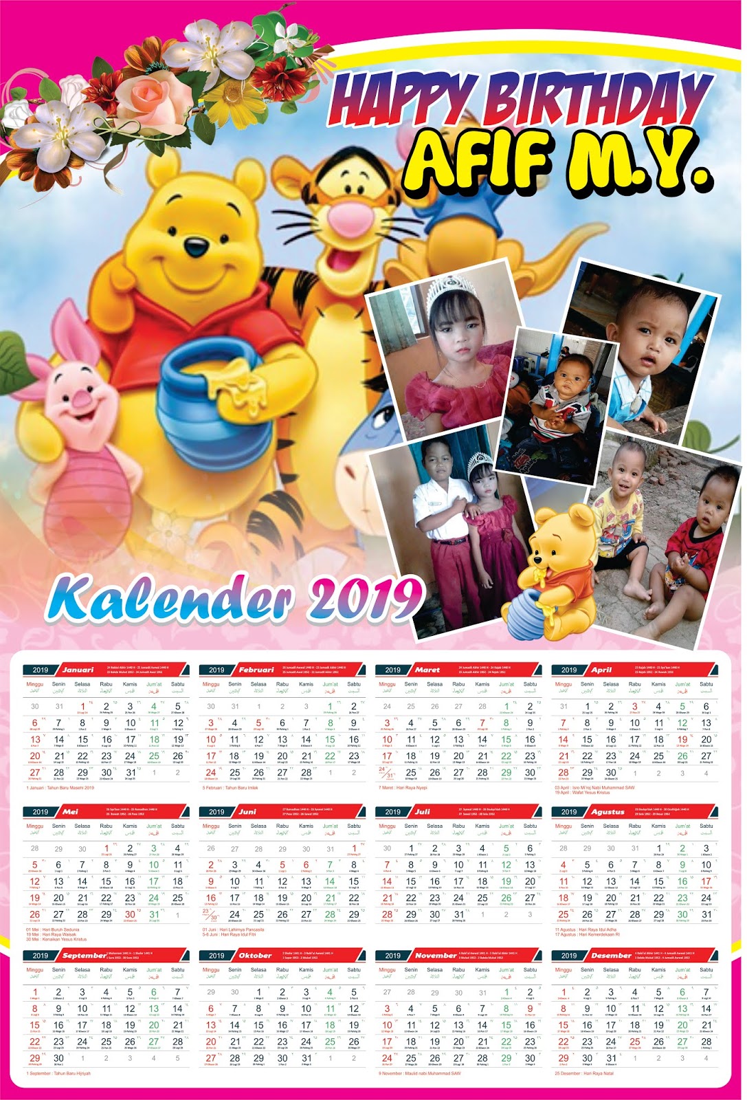 Contoh Kalender Satu lembar Agen87