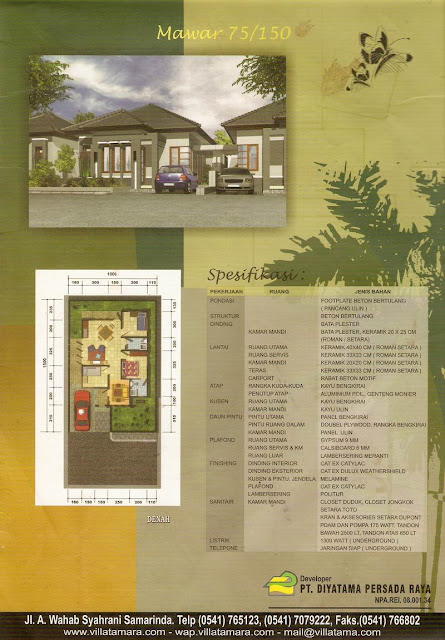 model rumah modern rumah type 75/150