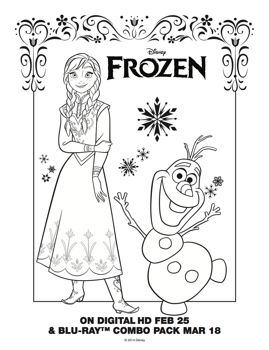 Frozen: Ana Free Coloring Pages.  Oh My Fiesta! in english