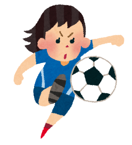 女子サッカー選手のイラスト かわいいフリー素材集 いらすとや