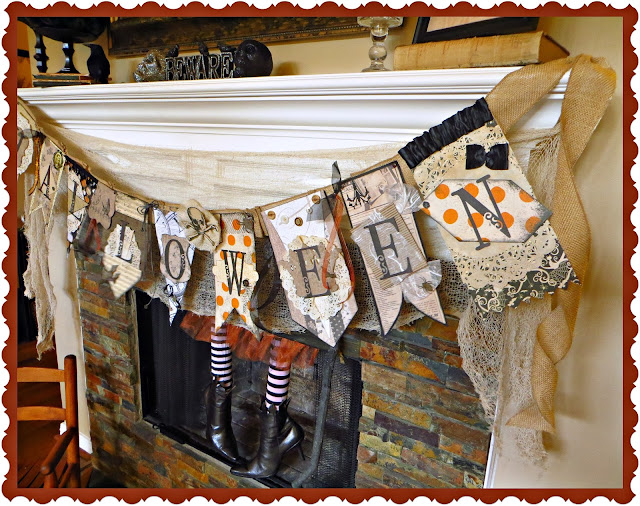 Halloween Mantel by Crafty In Crosby