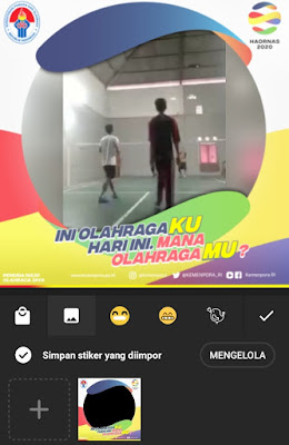 sesuaikan twibbon dengan video