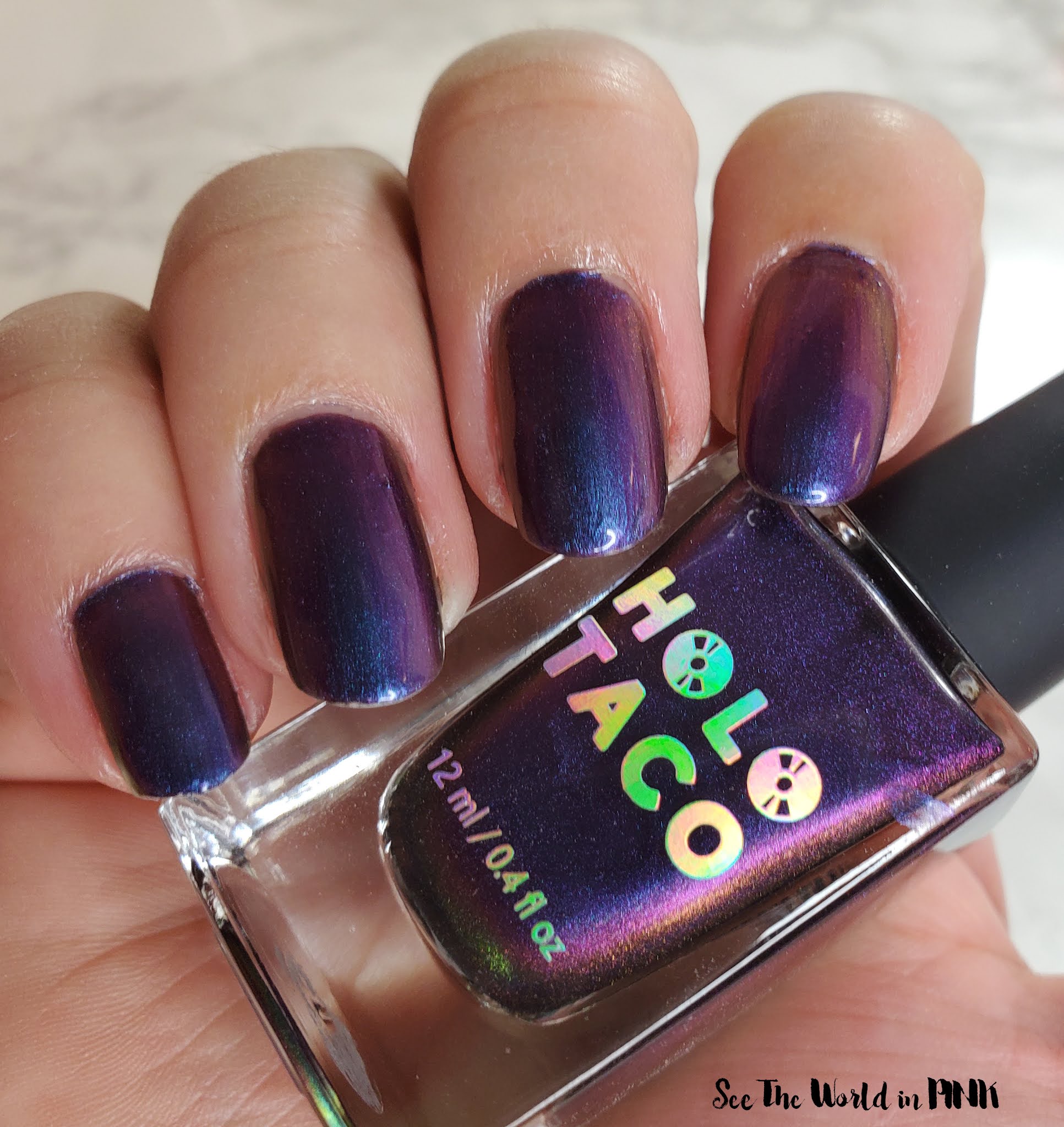 Manicure Monday - Holo Taco Purple With Envy Multichrome Polish