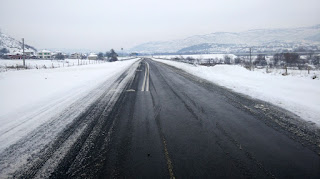 The main road is down to one lane