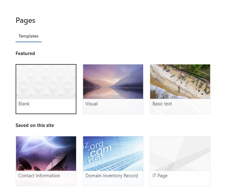 Using SharePoint Page Templates to Store Inventory Items