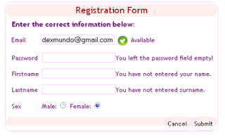 jQuery form validation