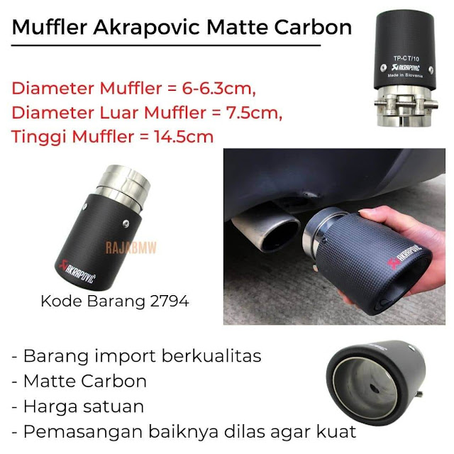 Ujung Knalpot / Muffler BMW Akrapovic