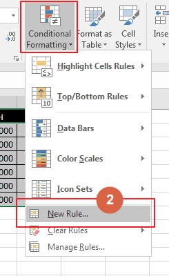 Cara menandai sel di excel 4