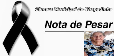  Câmara de Vereadores de Chapadinha emite Nota de Pesar pela falecimento da senhora FRANCISCA DAS CHAGAS QUARIGUASI