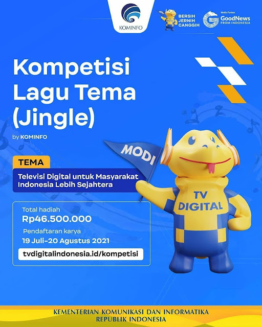 Lomba Lagu Jingle Berhadiah Uang Tunai Total 46 Juta Rupiah oleh Kominfo