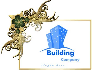 تصميم شعار على شكل برج سكني مزدوج Double tower apartment psd logo download