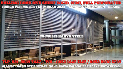 GAMBAR, ROLLING DOOR ONE SHEET, CIKARANG, HARGA, ROLLING DOOR ONE SHEET, PER METER, TERBARU, 2024