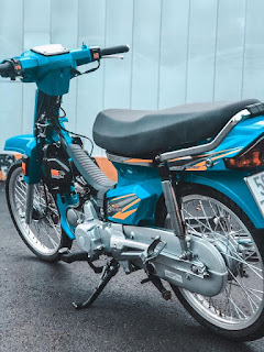 Sơn Honda Dream màu xanh biển cực đẹp