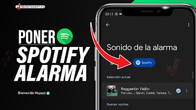 poner cancion de spotify como alarma