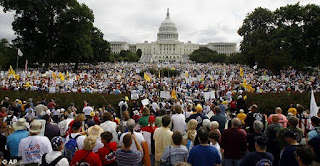 uk press: 2 million march to US capitol to protest obamacare