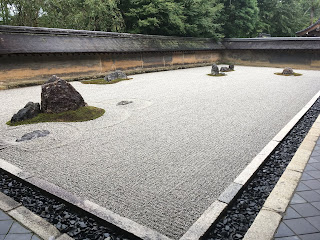 Zen rock garden at Ryoanji Temple