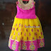 Yellow Pink Heavy Kids Lehenga