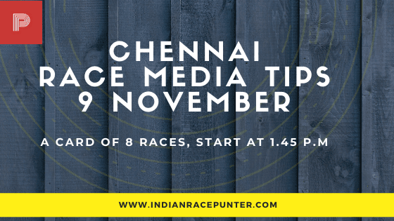 Chennai  Race Media Tips, indiarace,  free indian horse racing tips