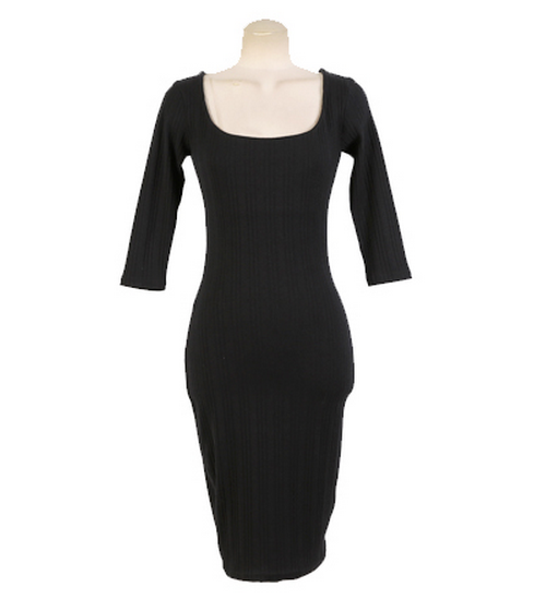 Ribbed Slim Fit Dress