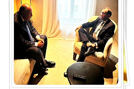 لقاء وزير خارجية مصر  بوزير الخارجية النرويجي.