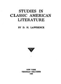 Studies in Classic American Literature by D. H. Lawrence