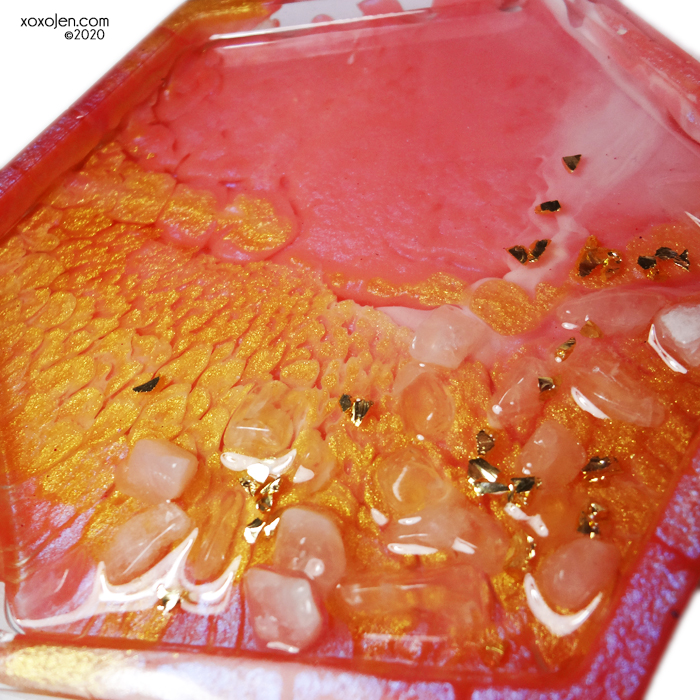 xoxoJen's swatch of The Soapy Cheft Rose Quartz Resin Trinket Dish