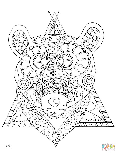 Bear With Tribal Pattern  Elephant Zentangle From Zentangle