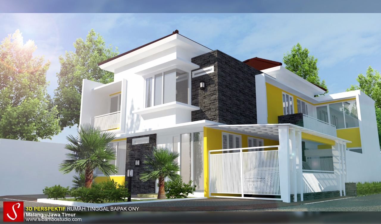 Desain Keren Rumah Minimalis Modern 2 Lantai Di Lahan Hook Ini