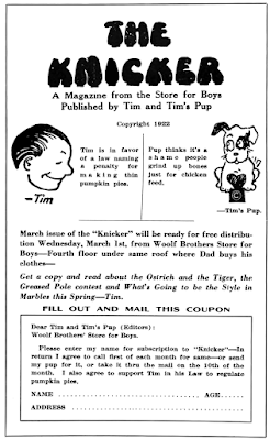 The Knicker, The Boys' Outfitter, May 1922, p. 20