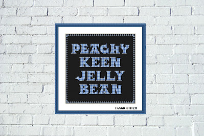 Peachy keen Jelly bean funny cross stitch pattern