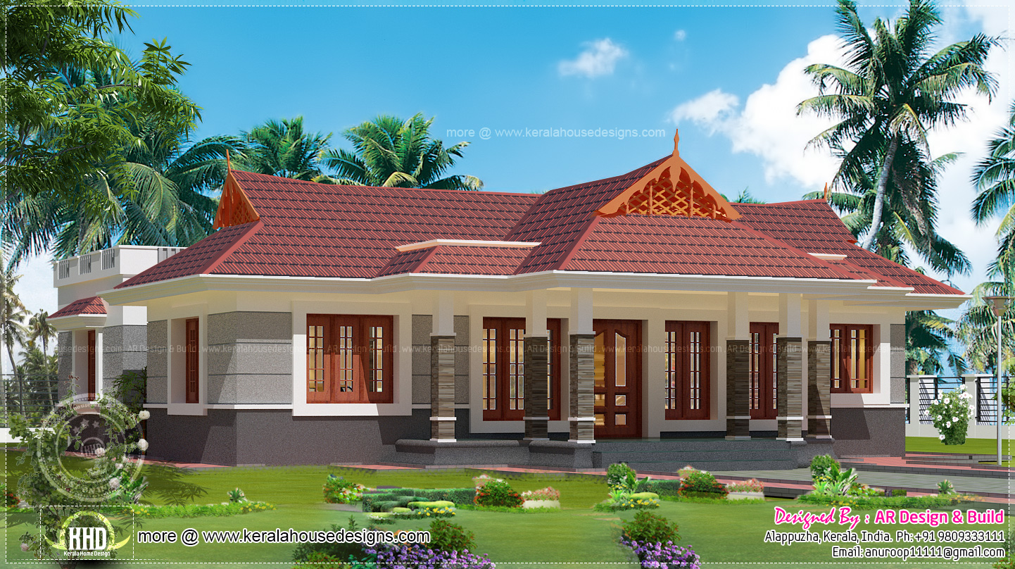 Nalukettu house in 1600 square feet | Home Kerala Plans