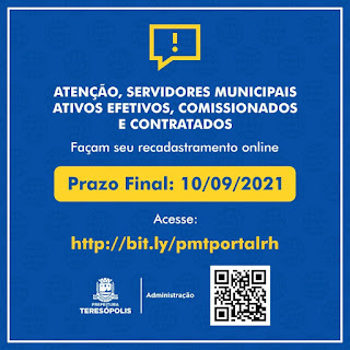 Recadastramento online da PMT para Servidores ativos municipais até dia 10