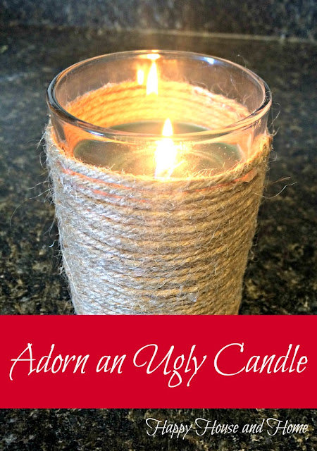 twine DIY, twine craft, diy candle