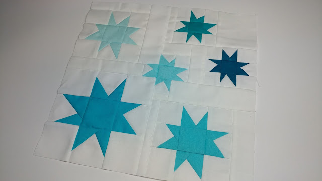 Wonky stars quilt block