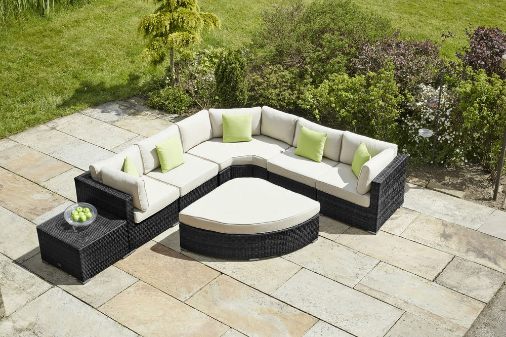 Awesome Outdoor Rattan Garden Furniture Black Conservatory Patio