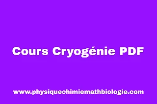 Cours Cryogénie PDF