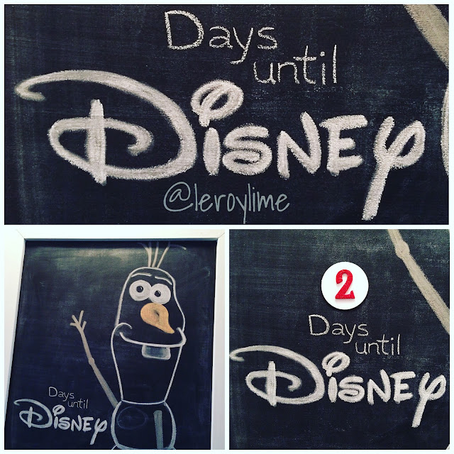 Olaf Disney Countdown - Freehand Chalkboard Lettering and Art - LeroyLime