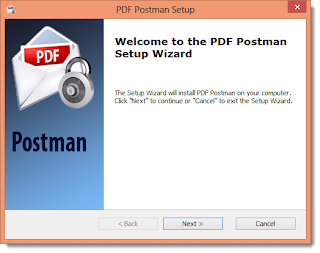 Image shows Wizard displaying the message "Welcome to the DPF Postman Setup Wizard."