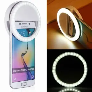 Selfie Ring Light Rechargeable Portable Clip-on Selfie Fill Light for iPhone Android Smart Phone Photography Camera Video Hown - store