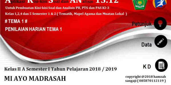 Download Aksan 15.12 Aplikasi Kisi-Kisi Soal dan Analisis Penilaian K13