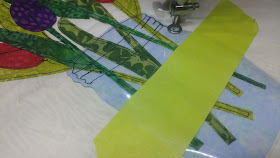 Adding clear vinyl to a mini quilt