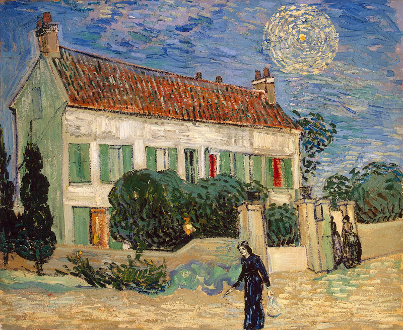 White House at Night by Vincent van Gogh - Landscape Paintings from Hermitage Museum