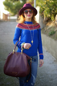Tiffany necklace, fair isle jumper, Ecua-Andino hat, Fashion and Cookies, fashion blogger